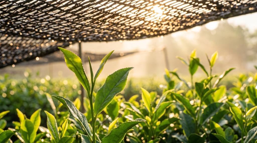 Beschattete japanische Gyokuro Teeblätter