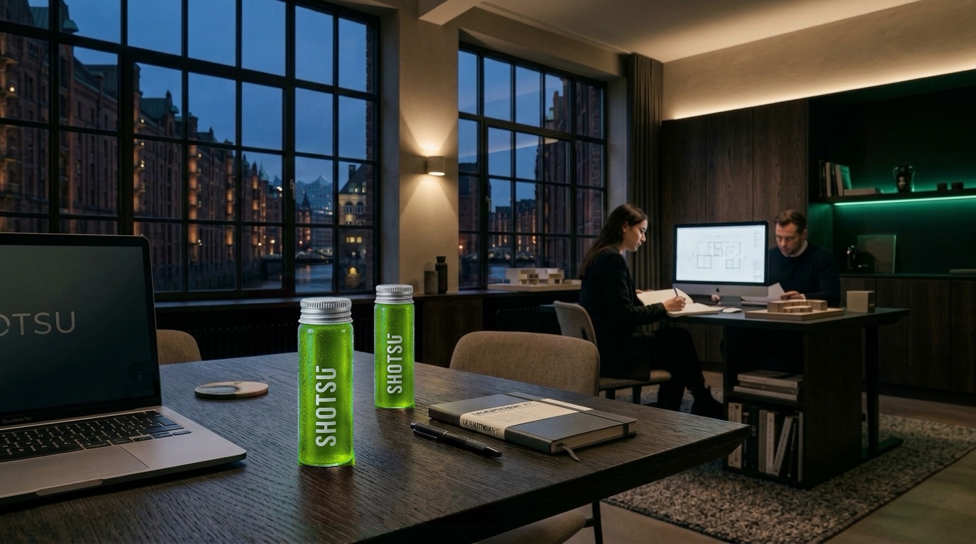 Eisgekühlter SHOTSU Single Shot im Hamburger Büro